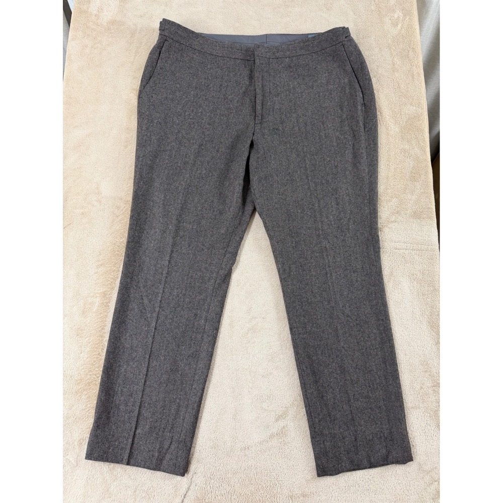 Bonobos Tollegno 1900 Wool Dress Pants Men 40‎ Brown Slim Fit Side Strap EUC